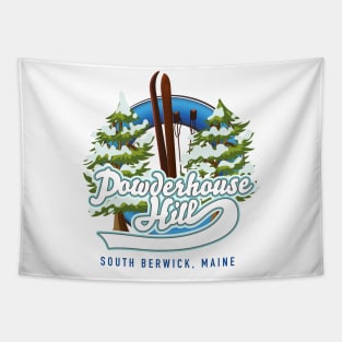 Powderhouse Hill South Berwick Maine ski logo Tapestry