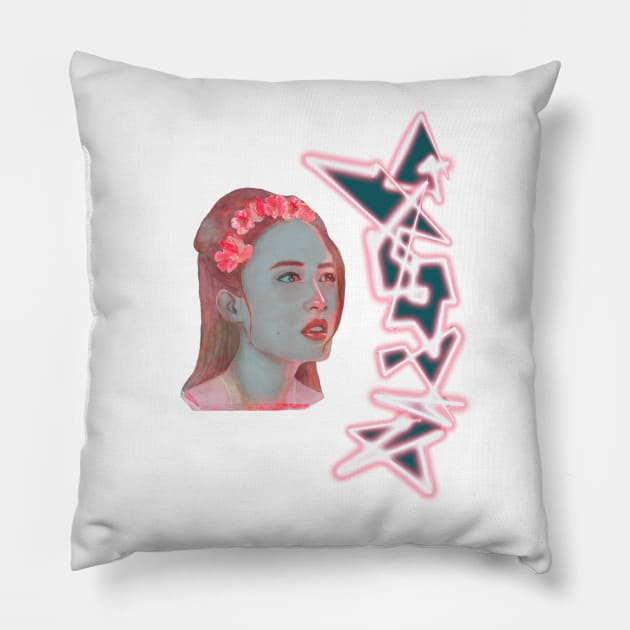 Li Qin - Neon ligths Pillow by Musings Home Decor