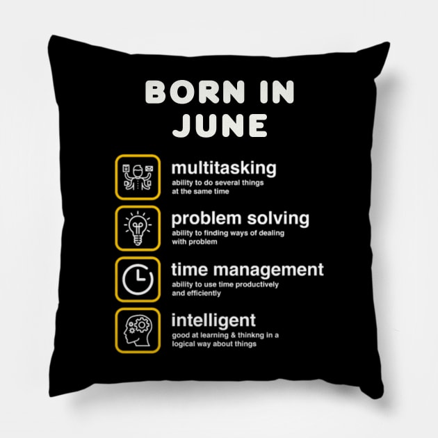 Born in June Pillow by BambooBox