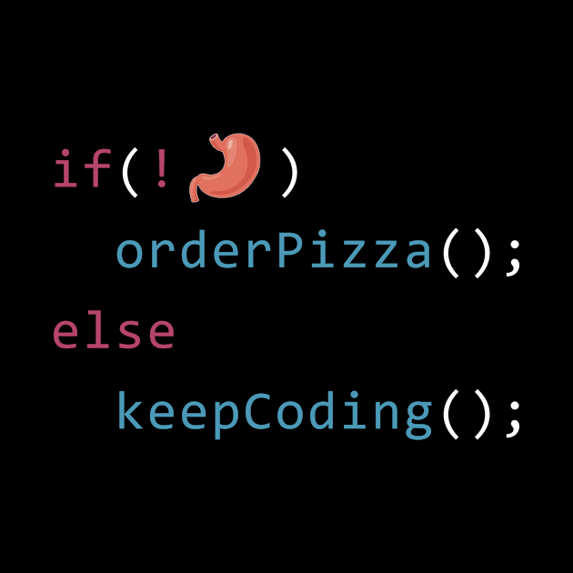 Order Pizza - Coding T-Shirt by mangobanana