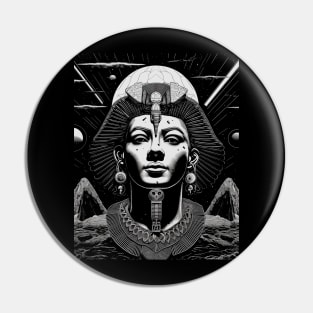 Esoteric Ancient Egyptian Queen - Mystical Royalty Art Pin