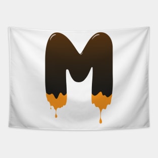 Chocolate Alphabet Letter M Tapestry