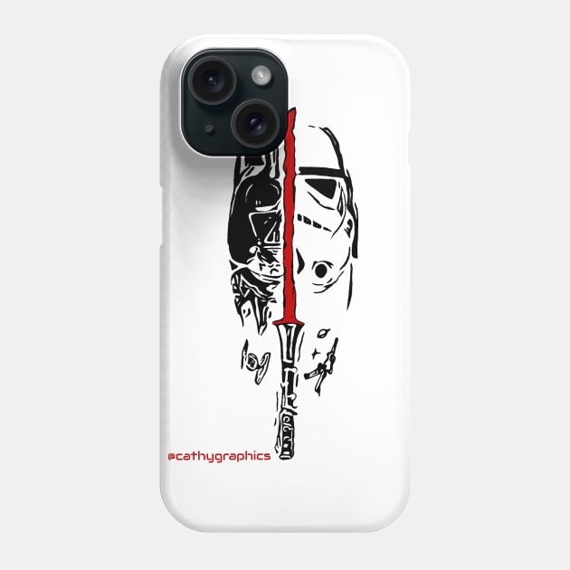 Dark Side Phone Case by CathyGraphics