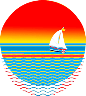 Sailboat Sailing at Sunset Magnet