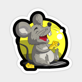 Cute mouse eating cheese Magnet