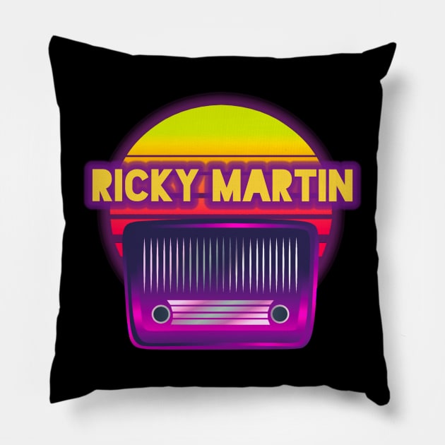 ricky martin retro Pillow by guemudaproject