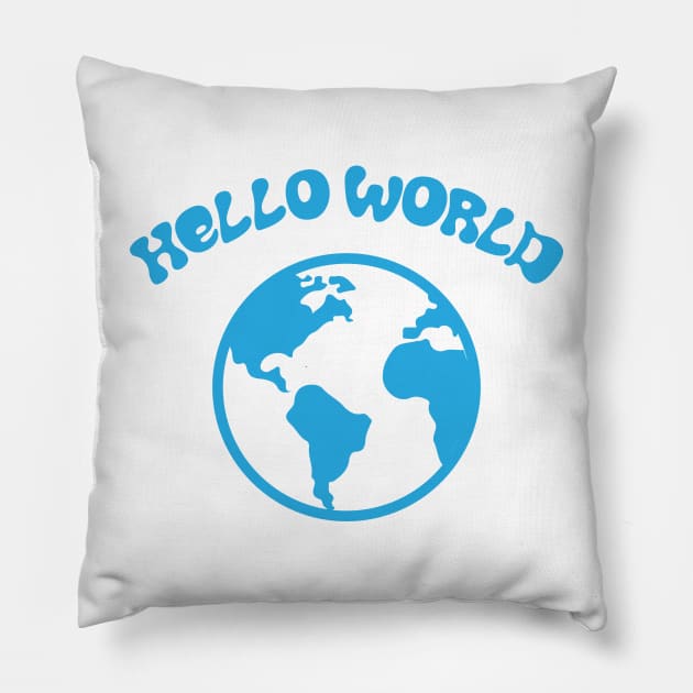 Hello World Pillow by Vortexspace