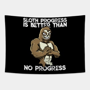 Workout Motivation Weightlifting Bodybuilder Sloth Gift Pun Tapestry