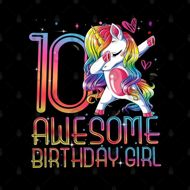 12th Birthday Girl 12 Years Old Awesome Unicorn Dabbing Bday by The Design Catalyst