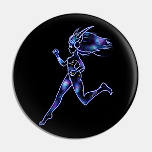 Sexy nude Capricorn zodiac sign girl running Pin