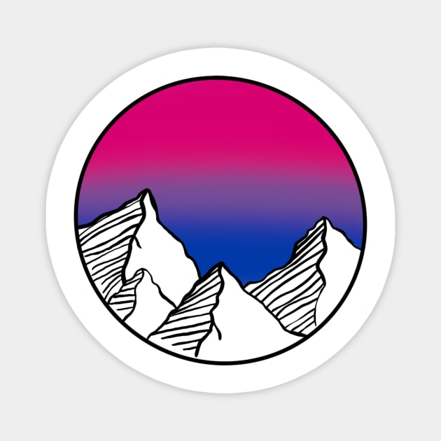 Bi Flag Mountains Magnet by notastranger