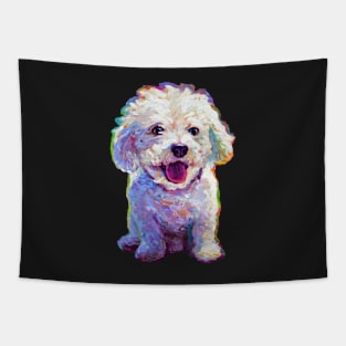 Cute  Bichon Frise Sticker Tapestry