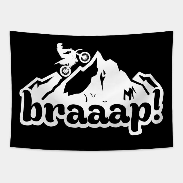 Enduro Dirt Bike Braaap Tapestry by Dirt Bike Gear