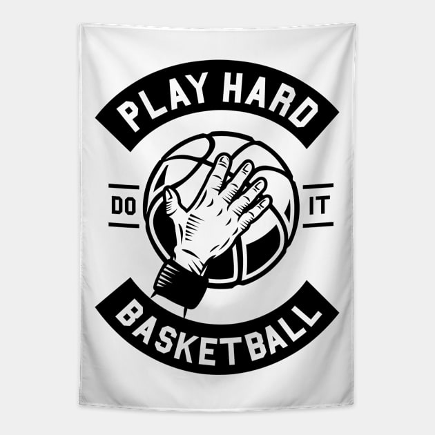 Play Hard Basketball Tapestry by CRD Branding