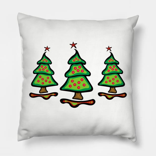 Merry Christmas Mino Makosekisikaw Holiday Indigenous Ojibwe WAWEZHI CANADA Pillow by WAWEZHI