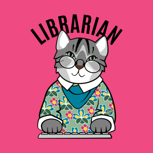 Librarian Cat T-Shirt