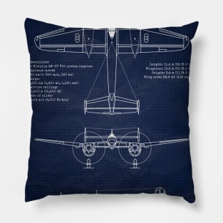 Mikoyan-Gurevich Mig5 URSS Blueprint Pillow