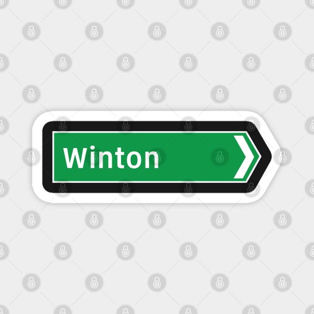 New Zealand Road Signage - Winton (Southland/Otago) Magnet by 4amStudio