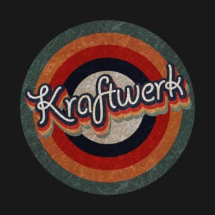 Retro Color Typography Faded Style Kraftwerk T-Shirt