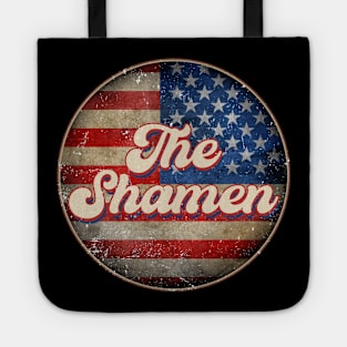 American Flag Personalized Shamen Proud Name Birthday Tote