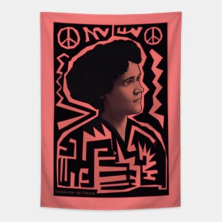Voltairine de Cleyre in Black and Red Tapestry