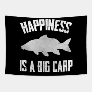 Happiness is a Big Carp Funny Fish Tapestry