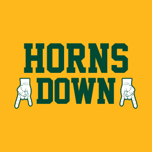 Horns Down - Gold/Green T-Shirt