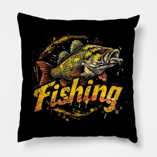 Fishing t-shirt Pillow