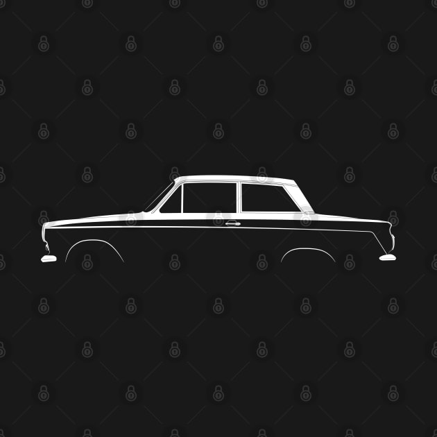 Ford Cortina Mk I Silhouette by Car-Silhouettes