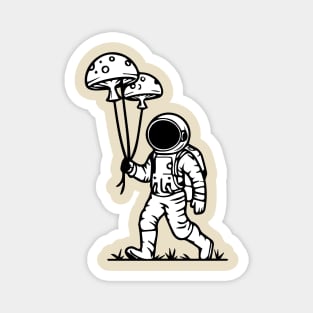 Mushroom Balloons with Astronaut Magnet