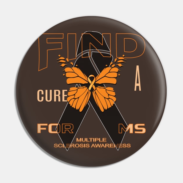 Multiple Sclerosis Awareness Pin by TeeText