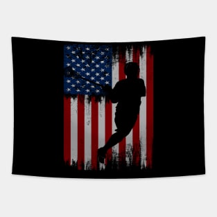 lacrosse american flag Tapestry