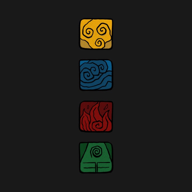 Avatar Elements Last Airbender Anime Show Icons by troylwilkinson