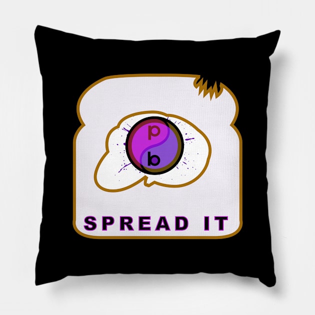 P n B Bitten Pillow by WarrenDMS