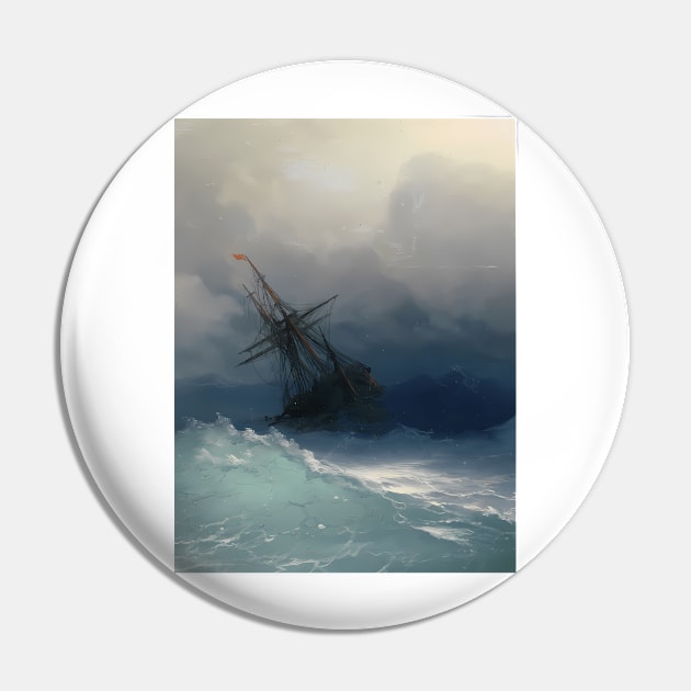 Ivan Ayvazovsky - Ship On Stormy Seas Pin by jandesky