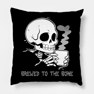 Funny Skeleton Goth Men Women Funny Halloween Coffee Pillow