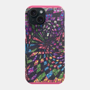 FLOWERED VORTEX OVER TESSELATION Phone Case