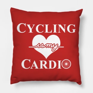 Cycling is my Cardio Cyclist Bicycle Riders Slogan Funny Gift For Cyclist Pillow