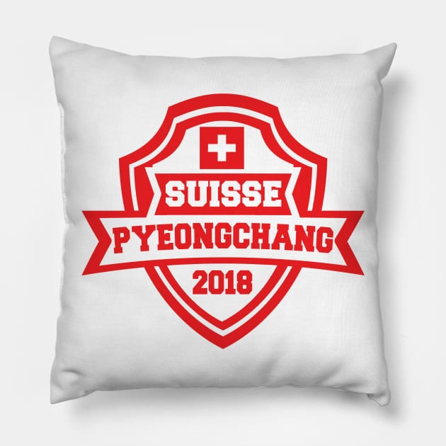 Team Switzerland Pyeongchang 2018 Pillow by OffesniveLine