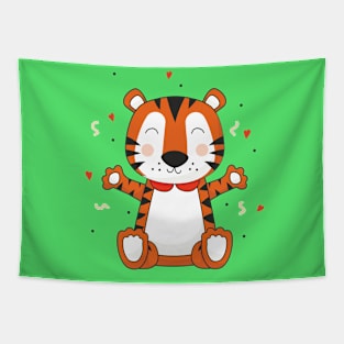 Tiger loves you Tapestry