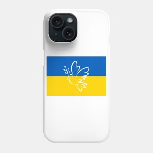 Ukraine Flag and Dove of Peace Phone Case