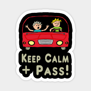 Keep Calm Driving Test Magnet