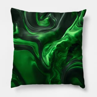 NEON DARK GREEN LIQUID MARBLE DESIGN, IPHONE CASE AND MORE Pillow