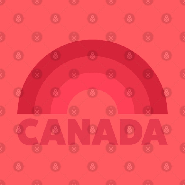 Canada Retro Rainbow Badge Red by modeoftravel