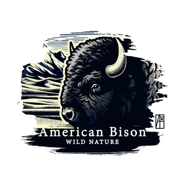 American Bison - WILD NATURE - BISON -2 by ArtProjectShop