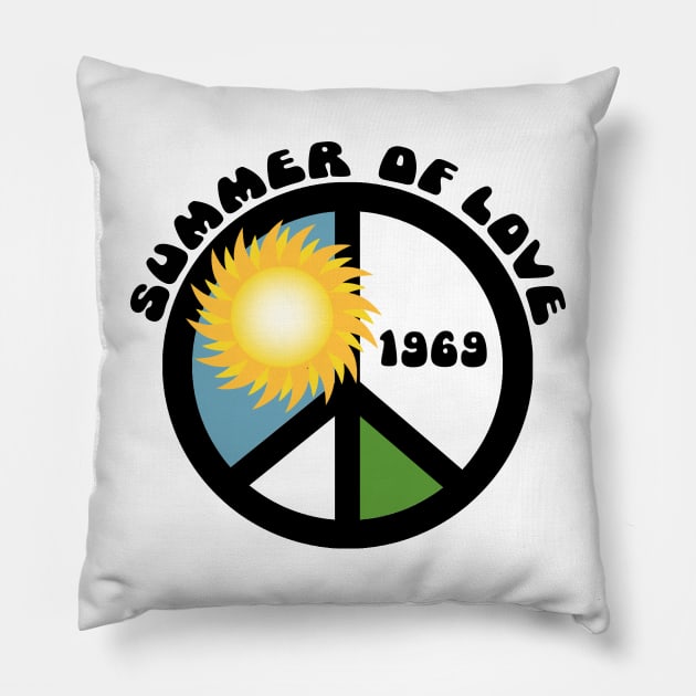 Summer of Love 69 Pillow by oldrockerdudes