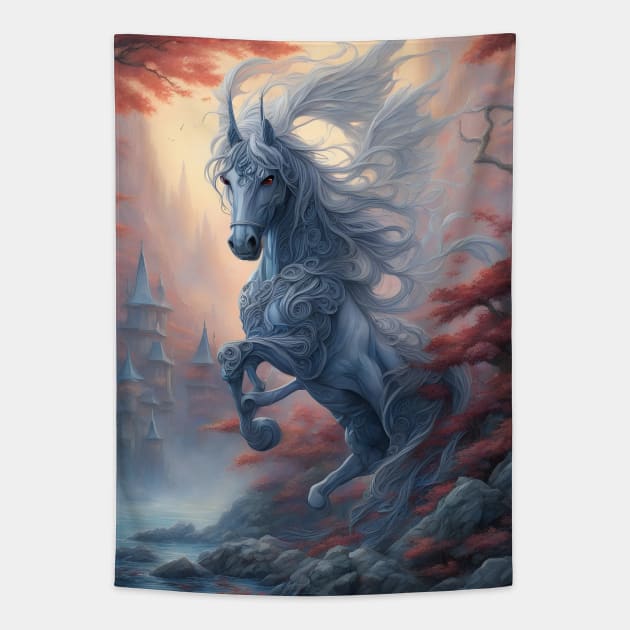 fantasy unicorn Tapestry by Chantel Fourie