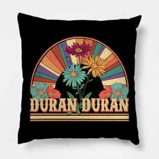 Duran Flowers Name Duran Personalized Gifts Retro Style Pillow