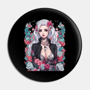 Darkness Within Life Emo Goth Anime Girl Pin