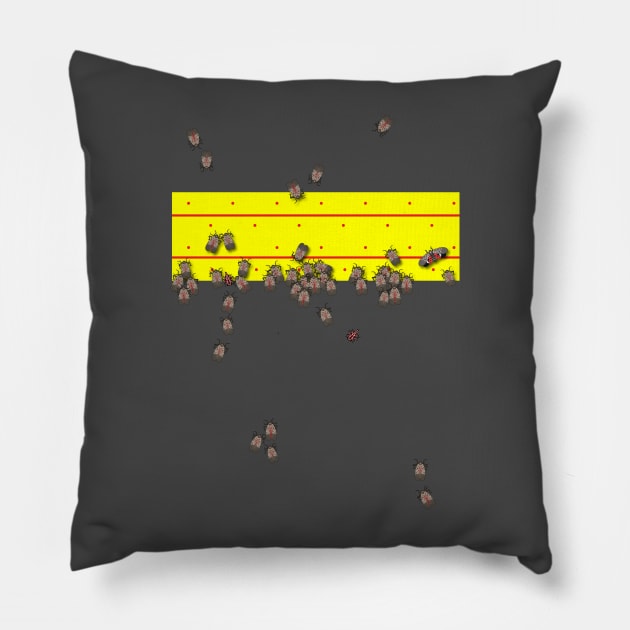 Spotted Lanternfly Invasion Pillow by GloopTrekker Select